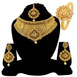 *Золотое индийское украшение на шею со стразами, искусственными камнями