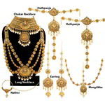 *Молочное и золотое индийское украшение на шею со стразами, искусственными камнями