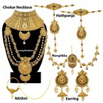 *Молочное и золотое индийское украшение на шею со стразами, искусственными камнями