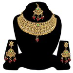 *Коричневое и золотое индийское украшение на шею со стразами, искусственными камнями