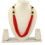 *Бордовый, цвета меди и золотой медный индийский кулон на шею с бисером