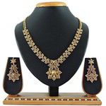 *Золотое индийское украшение на шею из меди со стразами