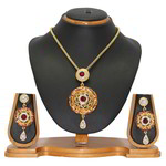 *Бордовый и красный индийский кулон на шею со стразами, искусственными камнями