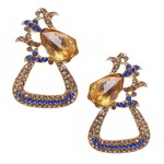 *Синие индийские серьги со стразами