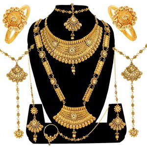 Коричневое и золотое индийское украшение на шею со стразами, искусственными камнями