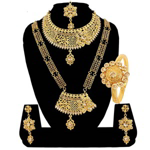 Коричневое и золотое индийское украшение на шею со стразами, искусственными камнями