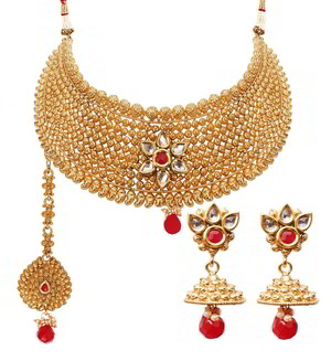 Бордовое, золотое и красное индийское украшение на шею со стразами, искусственными камнями