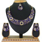 *Золотые индийское украшение на шею со стразами