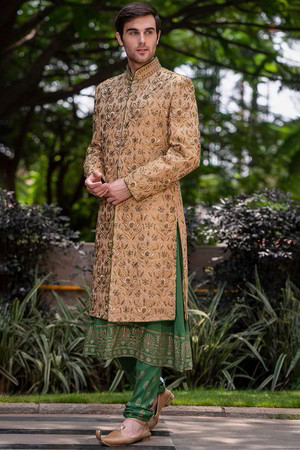 Национальный свадебный индийский мужской костюм-тройка