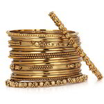 *Золотой индийский браслет с бисером