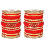 *Бордовый, золотой и красный индийский браслет со стразами, перламутровыми бусинками