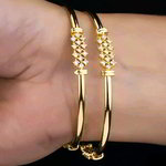 *Золотой латунный индийский браслет