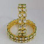 *Молочный, цвета меди и золотой индийский браслет из меди с искусственными камнями