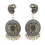 *Серебристые и золотые индийские серьги из латуни