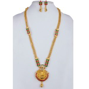 Золотое и розовое индийское украшение на шею со стразами, искусственными камнями