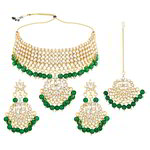 *Молочное и золотое индийское украшение на шею со стразами