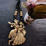 *Серебристое индийское украшение на шею с бисером