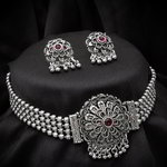 *Бордовое, золотое и красное индийское украшение на шею со стразами