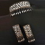 *Серебристое индийское украшение на шею с бисером