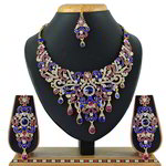 *Цвета меди, золотое и синее медное индийское украшение на шею со стразами