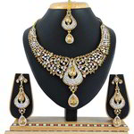 *Цвета меди и золотое медное индийское украшение на шею со стразами