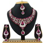 *Цвета меди, золотое и розовое медное индийское украшение на шею со стразами