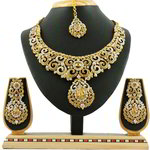 *Цвета меди и золотое медное индийское украшение на шею со стразами