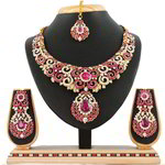 *Цвета меди, золотое и розовое медное индийское украшение на шею со стразами