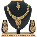 *Цвета меди и золотое медное индийское украшение на шею со стразами