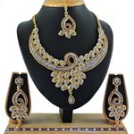 *Цвета меди и золотое медное индийское украшение на шею со стразами