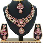 *Цвета меди, золотое и розовое медное индийское украшение на шею со стразами