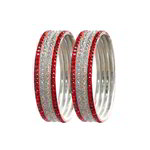 *Бордовый, золотой и красный латунный индийский браслет со стразами