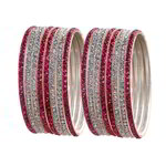 *Золотой и розовый латунный индийский браслет со стразами