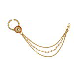 *Молочное, цвета меди и золотое медное индийское кольцо в нос с искусственными камнями, перламутровыми бусинками