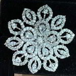 *Серебристое женское индийское кольцо со стразами