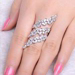 *Серебристое женское индийское кольцо