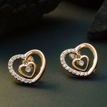 *Молочные индийские серьги со стразами