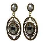 *Золотые латунные индийские серьги с перламутровыми бусинками