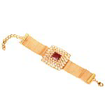 *Золотой индийский браслет со стразами