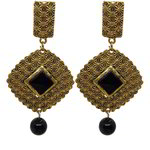 *Золотые латунные индийские серьги со стразами