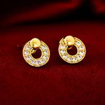 *Золотые индийские серьги со стразами