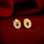 *Золотые индийские серьги со стразами