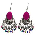 *Разноцветные и золотые латунные индийские серьги со стразами