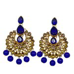 *Разноцветные и золотые латунные индийские серьги со стразами