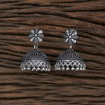 *Серебристые индийские серьги с бисером