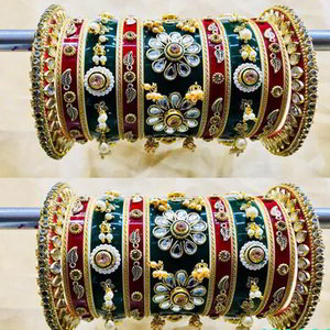 Разноцветный и золотой индийский браслет со стразами, перламутровыми бусинками
