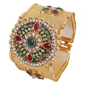 Разноцветный индийский браслет со стразами