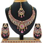 *Цвета меди, золотое и розовое медное индийское украшение на шею со стразами