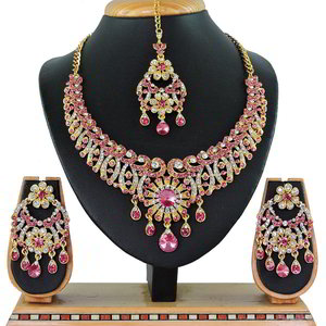 Цвета меди, золотое и розовое медное индийское украшение на шею со стразами