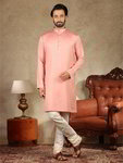*Розовый индийский национальный мужской костюм из хлопка